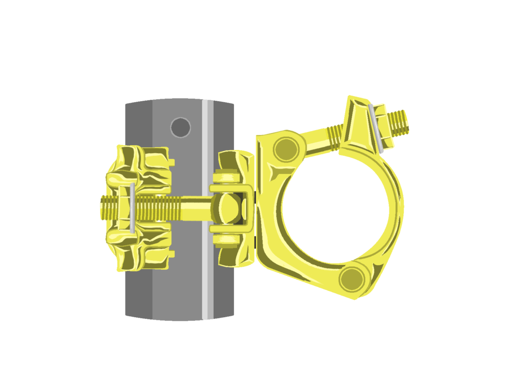 直交型クランプ1パイプ片方付A