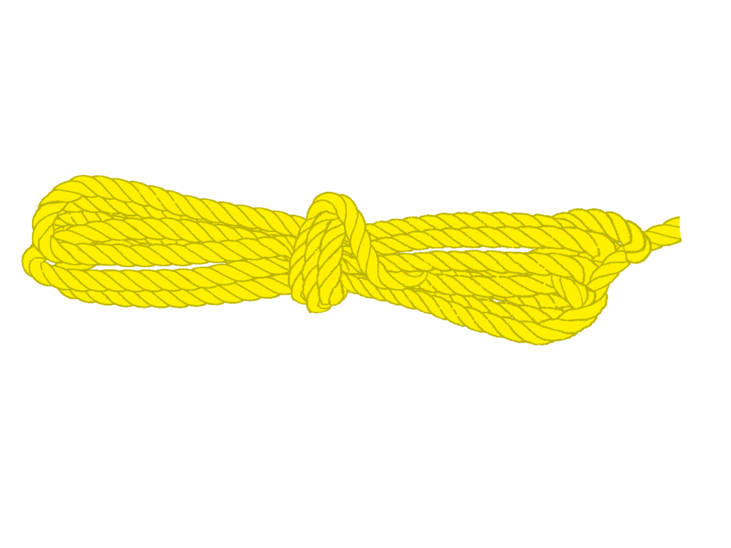 結んだ黄色親綱①(カスタマイズ用)