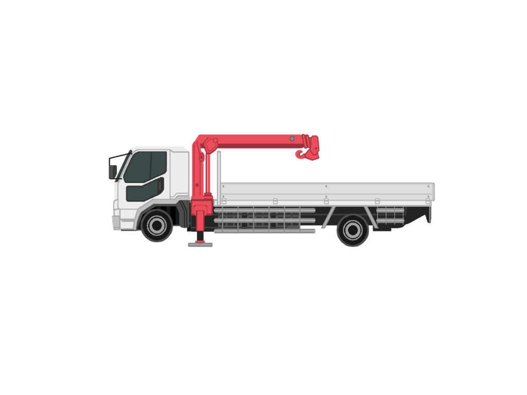 ユニックトレーラー4t(アウトリガー敷板張)