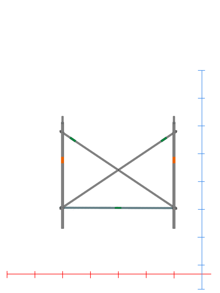 枠組足場1スパン地組B(1829)ver914建枠