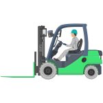 フォークリフト運転横(緑)
