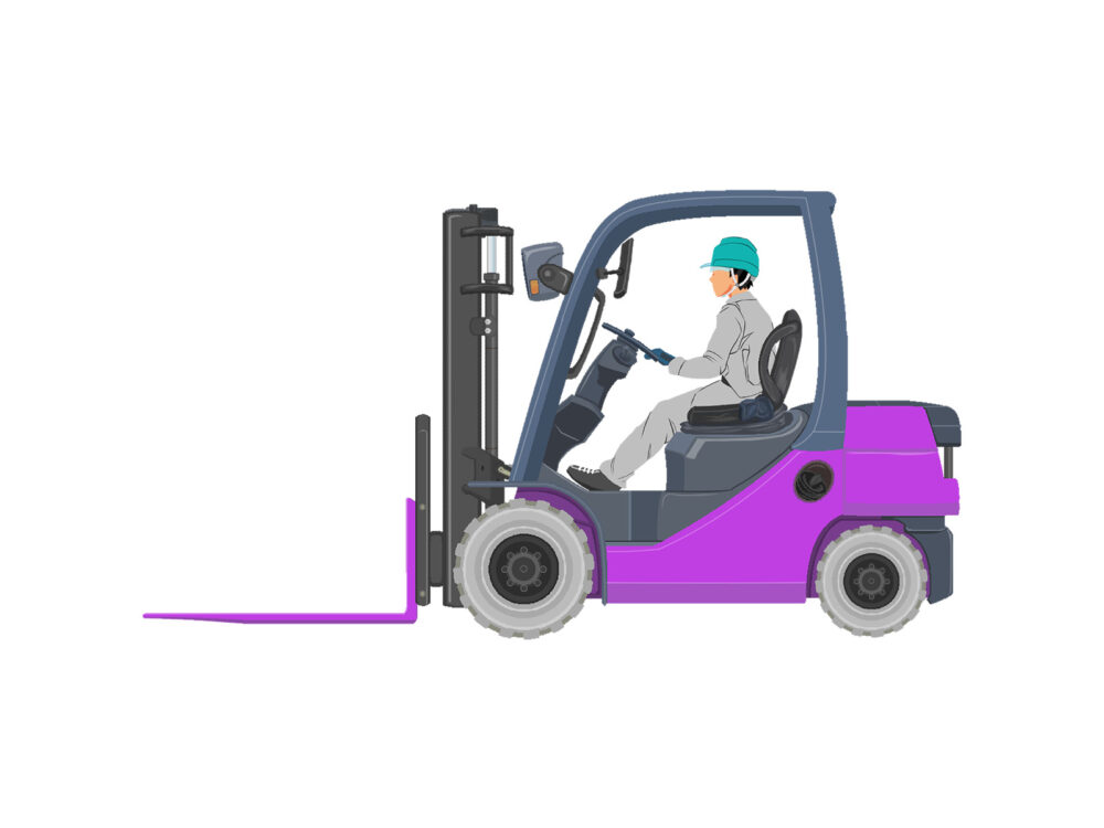 フォークリフト運転横(紫)