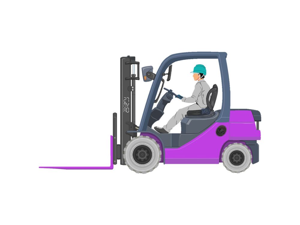 フォークリフト運転横(紫)