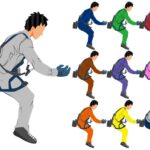 鉄骨梁を収める作業員1横面ハーネス付