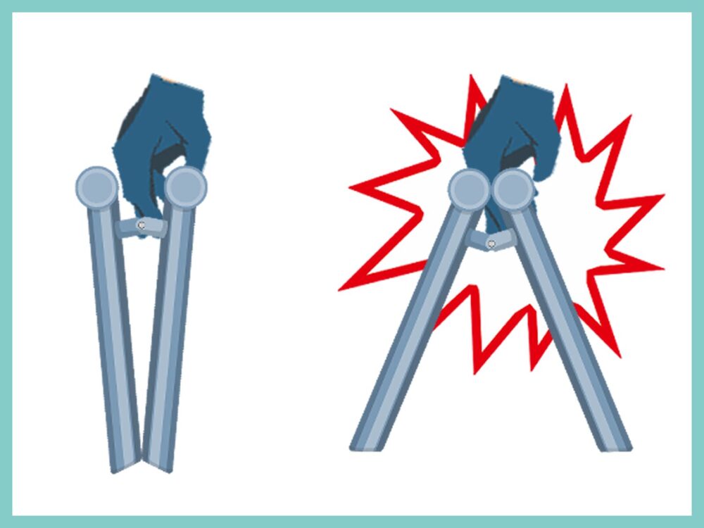 4001〜4003鉄筋パイプ馬で手を挟む