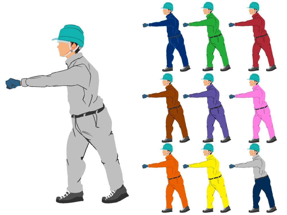 2640〜2649ハンドリフト使用作業員1横面A2ヘルメット着