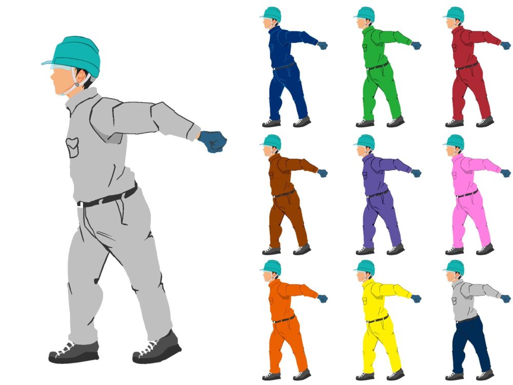 2720〜2729ハンドリフト使用作業員1横面B2ヘルメット着