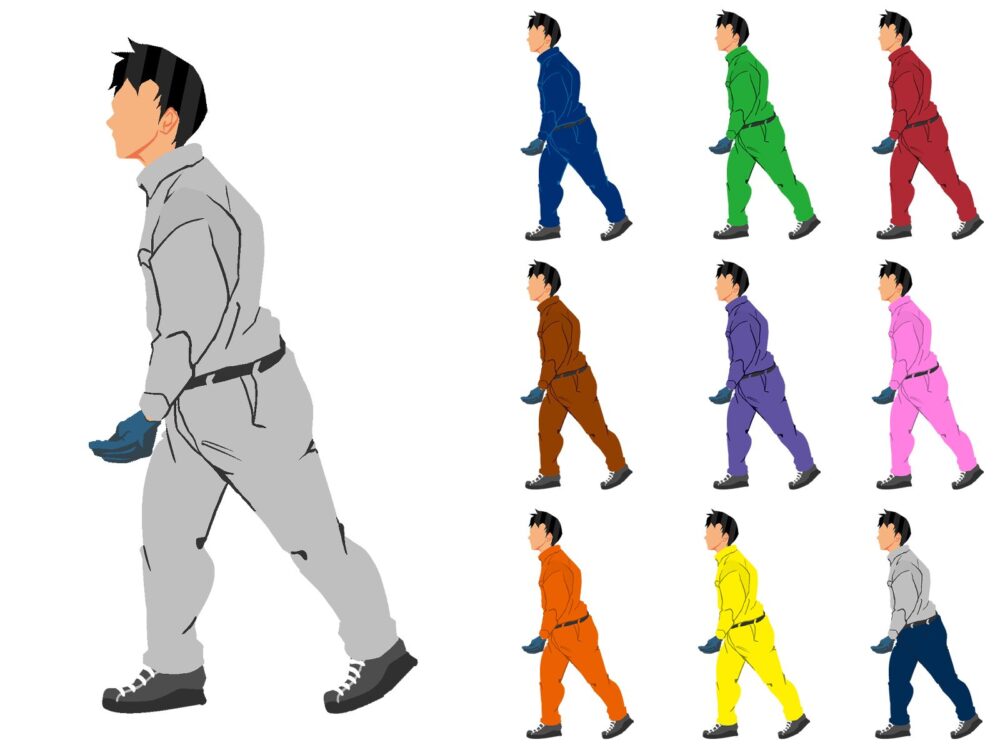 下から担ぐ作業員1横面