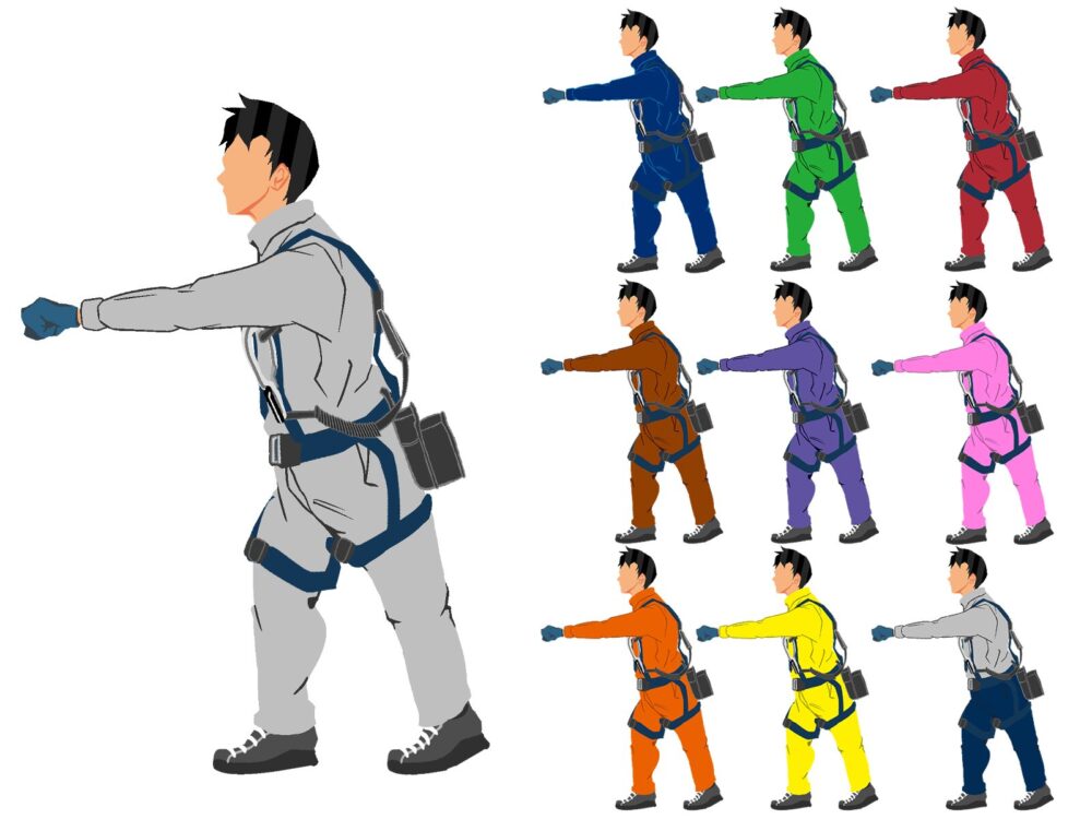 2650〜2659ハンドリフト使用作業員1横面A2ハーネス付